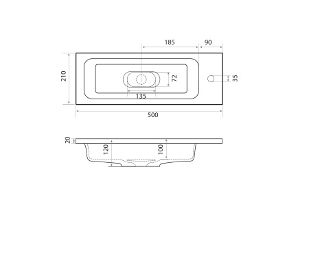 Мини раковина Madera МОДУЛЬ 50